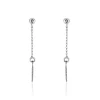Boucles D'oreilles Pendantes Argent Blanc Maic