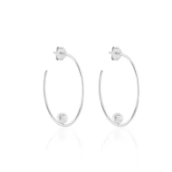 Marc Orian Créoles Argent|Créoles > Boucles D'oreilles Pendantes Hauria Argent Blanc
