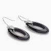 Boucles D'oreilles Pendantes Peer Argent Blanc Oxyde De Zirconium
