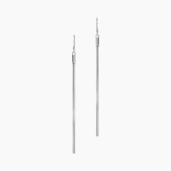 Boucles D'oreilles Pendantes Yaka Argent Blanc