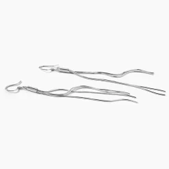 Boucles D'oreilles Pendantes Yaka Argent Blanc
