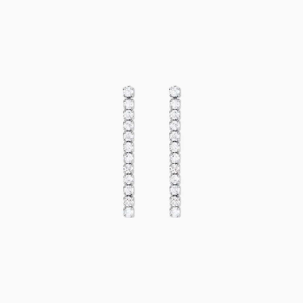 Marc Orian Pendantes|Bijoux Zirconium > Boucles D'Oreilles Pendantes Lexane Argent Blanc Oxyde De Zirconium