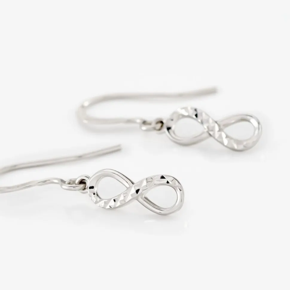 Boucles D'oreilles Pendantes Argent Blanc Teoxane
