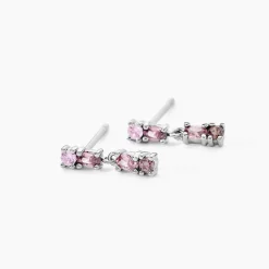 Marc Orian Pendantes|Boucles D'Oreilles Argent > Boucles D'oreilles Pendantes Angelika Argent Blanc Pierre De Synthese