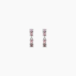 Marc Orian Pendantes|Boucles D'Oreilles Argent > Boucles D'oreilles Pendantes Angelika Argent Blanc Pierre De Synthese