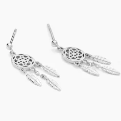 Marc Orian Pendantes|Boucles D'Oreilles Argent > Boucles D'oreilles Pendantes Oniria Argent Blanc