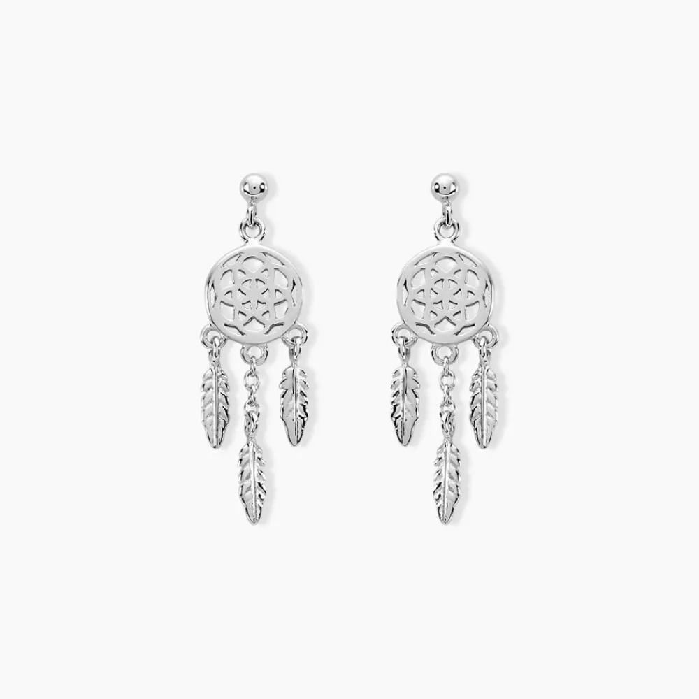 Marc Orian Pendantes|Boucles D'Oreilles Argent > Boucles D'oreilles Pendantes Oniria Argent Blanc