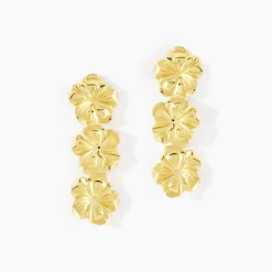 Boucles D'Oreilles Pendantes Olyss Argent Jaune