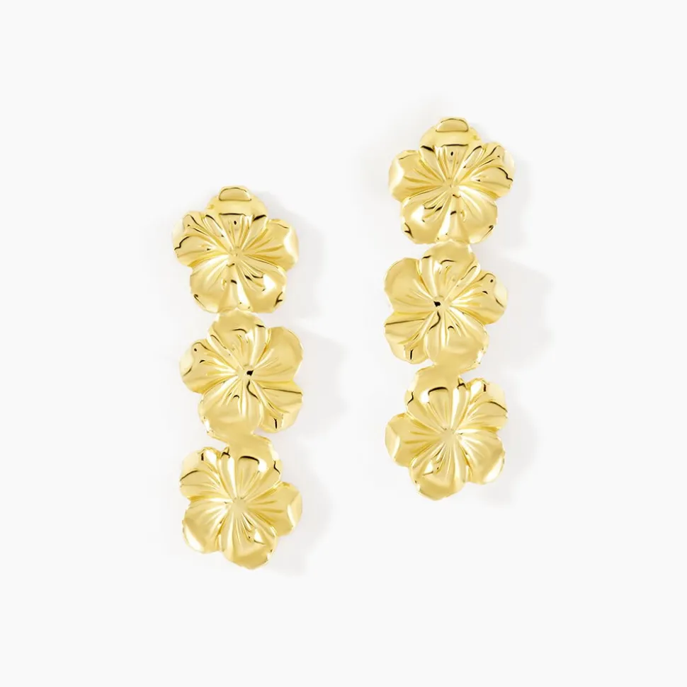 Boucles D'Oreilles Pendantes Olyss Argent Jaune