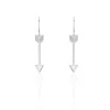 Boucles D'oreilles Pendantes Shaneze Argent Blanc