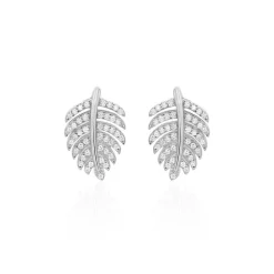 Boucles D'oreilles Pendantes Gabrielle Argent Blanc Oxyde De Zirconium