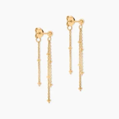 Boucles D'Oreilles Pendantes Juline Plaqué Or Jaune