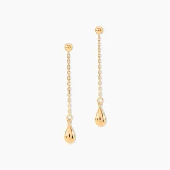 Boucles D'Oreilles Pendantes Maheva Plaqué Or Jaune