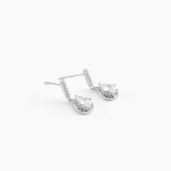 Marc Orian Pendantes|Bijoux Zirconium > Boucles D'oreilles Pendantes Briony Argent Blanc Oxyde De Zirconium