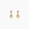 Boucles D'oreilles Pendantes Mahalya Plaqué Or Oxyde De Zirconium