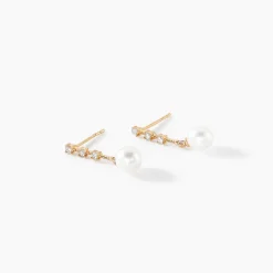 Marc Orian Pendantes|Parures De Mariage > Boucles D'oreilles Pendantes Louise-marie Or Jaune Perle De Culture
