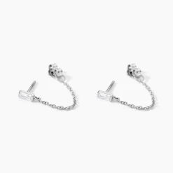 Marc Orian Pendantes|Bijoux Zirconium > Boucles D'Oreilles Pendantes Manuelita Argent Blanc Oxyde De Zirconium