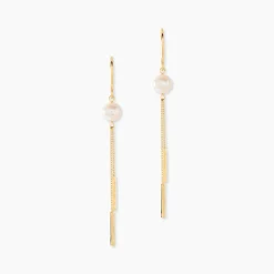 Marc Orian Pendantes|Bijoux Or > Boucles D'oreilles Pendantes Salman Or Jaune Perle De Culture