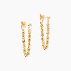Marc Orian Pendantes|Idées Cadeaux Femme > Boucles D'oreilles Pendantes Cordelia Corde Or Jaune