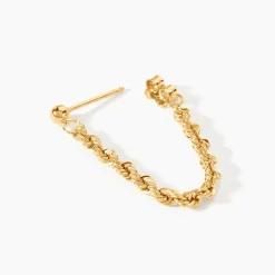 Marc Orian Pendantes|Idées Cadeaux Femme > Boucles D'oreilles Pendantes Cordelia Corde Or Jaune