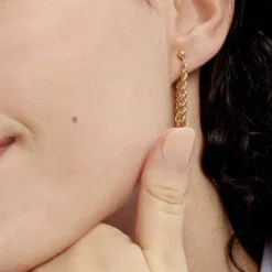 Marc Orian Pendantes|Idées Cadeaux Femme > Boucles D'oreilles Pendantes Cordelia Corde Or Jaune