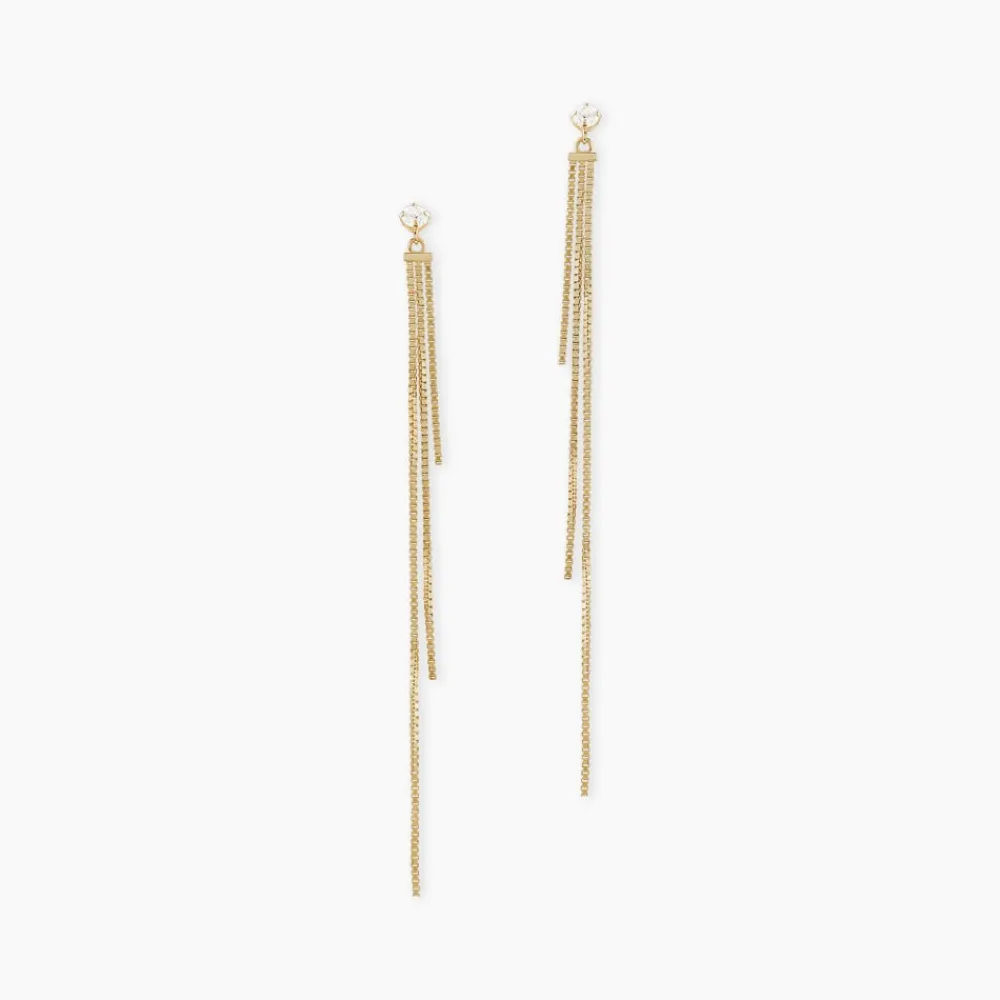Marc Orian Pendantes|Bijoux Zirconium > Boucles D'oreilles Pendantes Carrine Or Jaune Oxyde De Zirconium