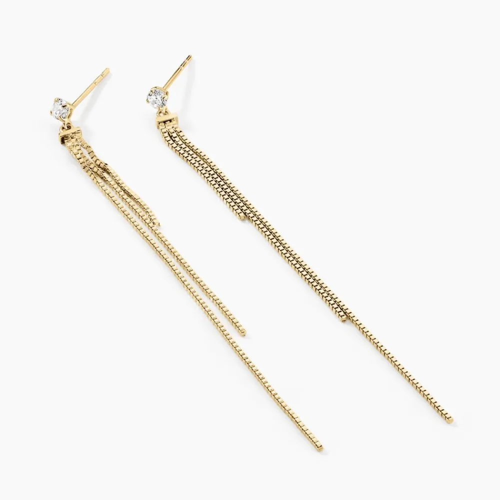 Marc Orian Pendantes|Bijoux Zirconium > Boucles D'oreilles Pendantes Carrine Or Jaune Oxyde De Zirconium