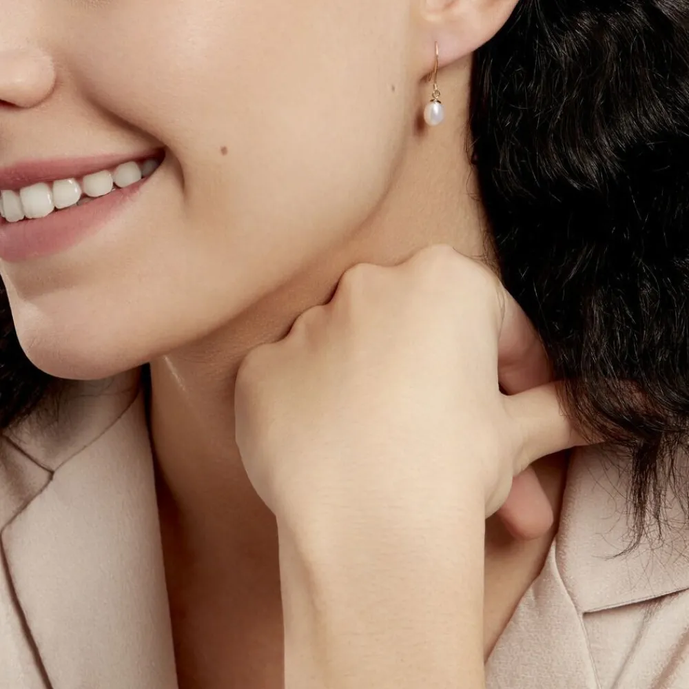 Marc Orian Pendantes|Parures De Mariage > Boucles D'oreilles Pendantes Baroque Or Jaune Perle De Culture