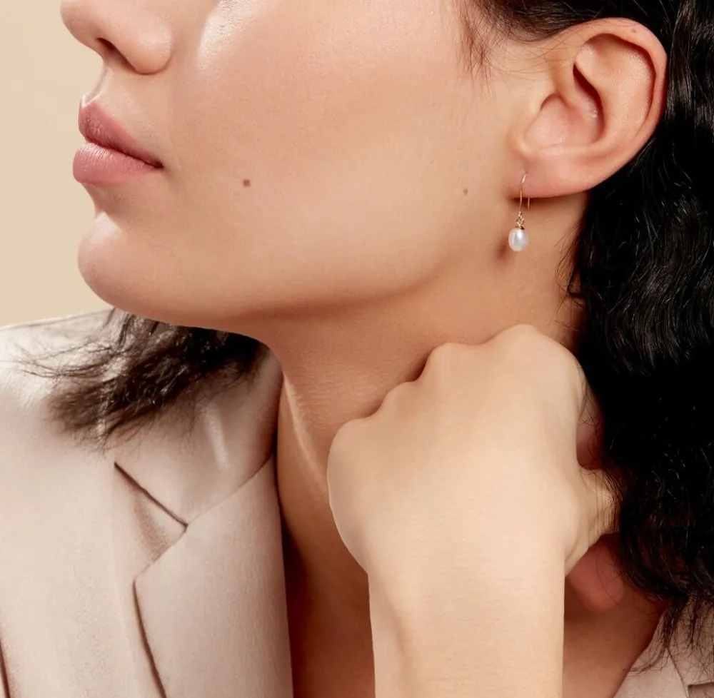 Marc Orian Pendantes|Parures De Mariage > Boucles D'oreilles Pendantes Baroque Or Jaune Perle De Culture