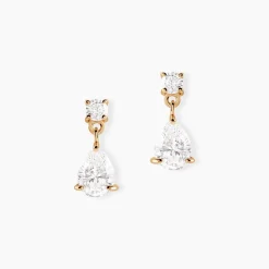 Marc Orian Pendantes|Cadeaux Mariage > Boucles D'oreilles Pendantes Josephine Or Jaune Emeraude or jaune émeraude
