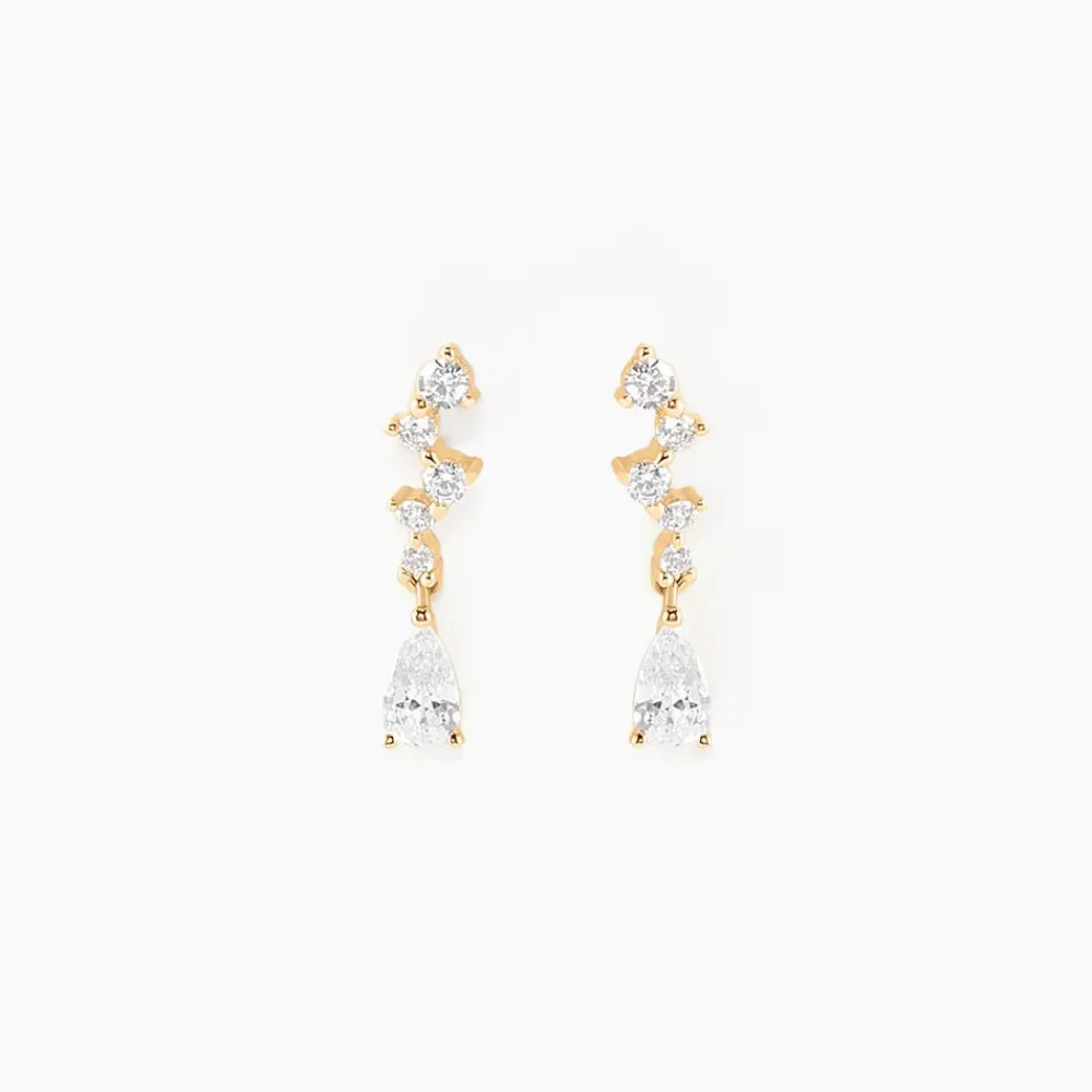 Marc Orian Pendantes|Bijoux Zirconium > Boucles D'oreilles Pendantes Cegolene Or Jaune Oxyde De Zirconium