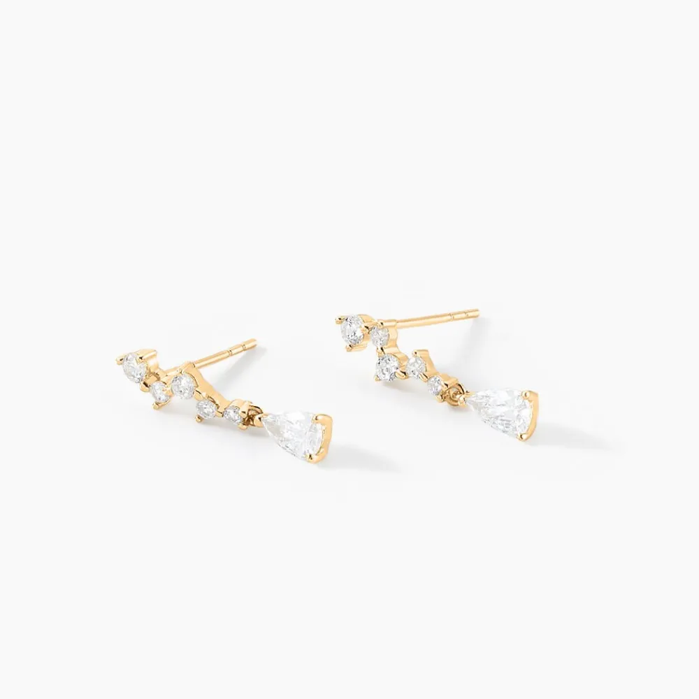 Marc Orian Pendantes|Bijoux Zirconium > Boucles D'oreilles Pendantes Cegolene Or Jaune Oxyde De Zirconium