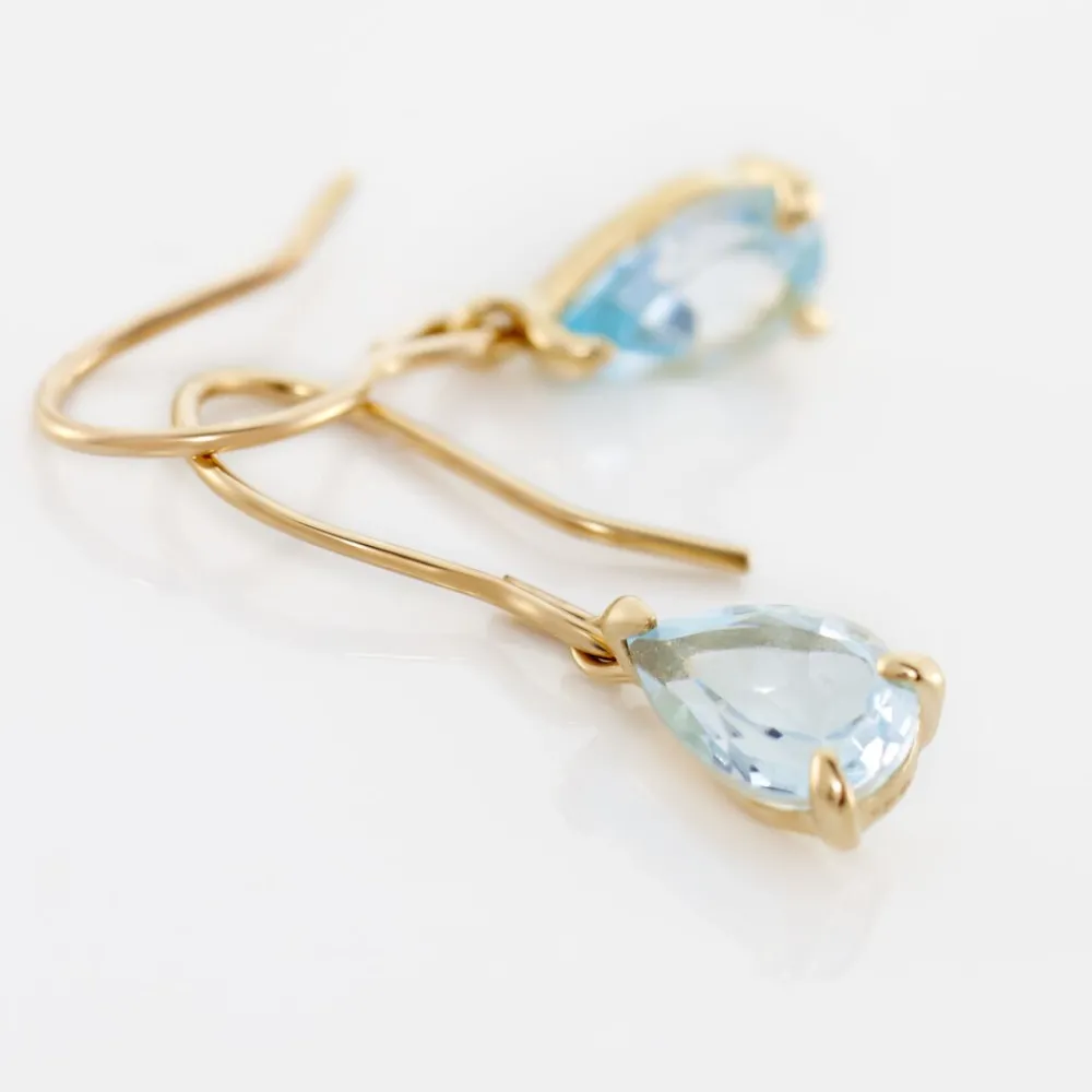 Marc Orian Pendantes|Cadeaux Mariage > Boucles D'oreilles Pendantes Kalyne Or Jaune Topaze or jaune topaze bleue
