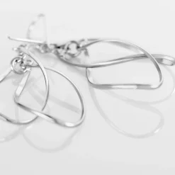Marc Orian Pendantes|Boucles D'Oreilles Argent > Boucles D'oreilles Pendantes Twisty Argent Blanc
