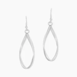 Marc Orian Pendantes|Boucles D'Oreilles Argent > Boucles D'oreilles Pendantes Twisty Argent Blanc