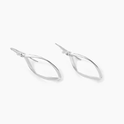 Marc Orian Pendantes|Boucles D'Oreilles Argent > Boucles D'oreilles Pendantes Twisty Argent Blanc