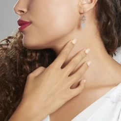 Marc Orian Pendantes|Boucles D'Oreilles Argent > Boucles D'oreilles Pendantes Catchy Argent Blanc