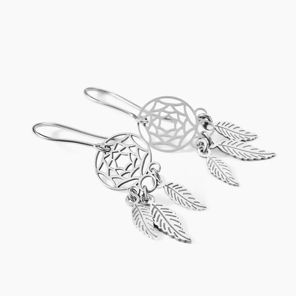 Marc Orian Pendantes|Boucles D'Oreilles Argent > Boucles D'oreilles Pendantes Catchy Argent Blanc