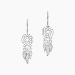 Marc Orian Pendantes|Boucles D'Oreilles Argent > Boucles D'oreilles Pendantes Catchy Argent Blanc