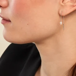Marc Orian Pendantes|Bijoux Zirconium > Boucles D'oreilles Pendantes Siem Argent Blanc Oxyde De Zirconium
