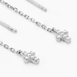 Marc Orian Pendantes|Bijoux Zirconium > Boucles D'oreilles Pendantes Siem Argent Blanc Oxyde De Zirconium
