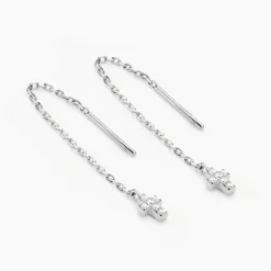 Marc Orian Pendantes|Bijoux Zirconium > Boucles D'oreilles Pendantes Siem Argent Blanc Oxyde De Zirconium