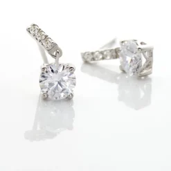 Marc Orian Pendantes|Bijoux Zirconium > Boucles D'oreilles Pendantes Paciane Or Blanc Oxyde De Zirconium