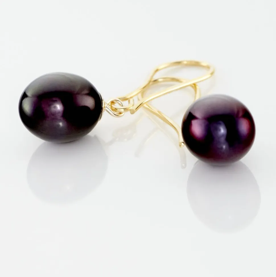 Boucles D'oreilles Pendantes Severiane Or Jaune Perle De Culture