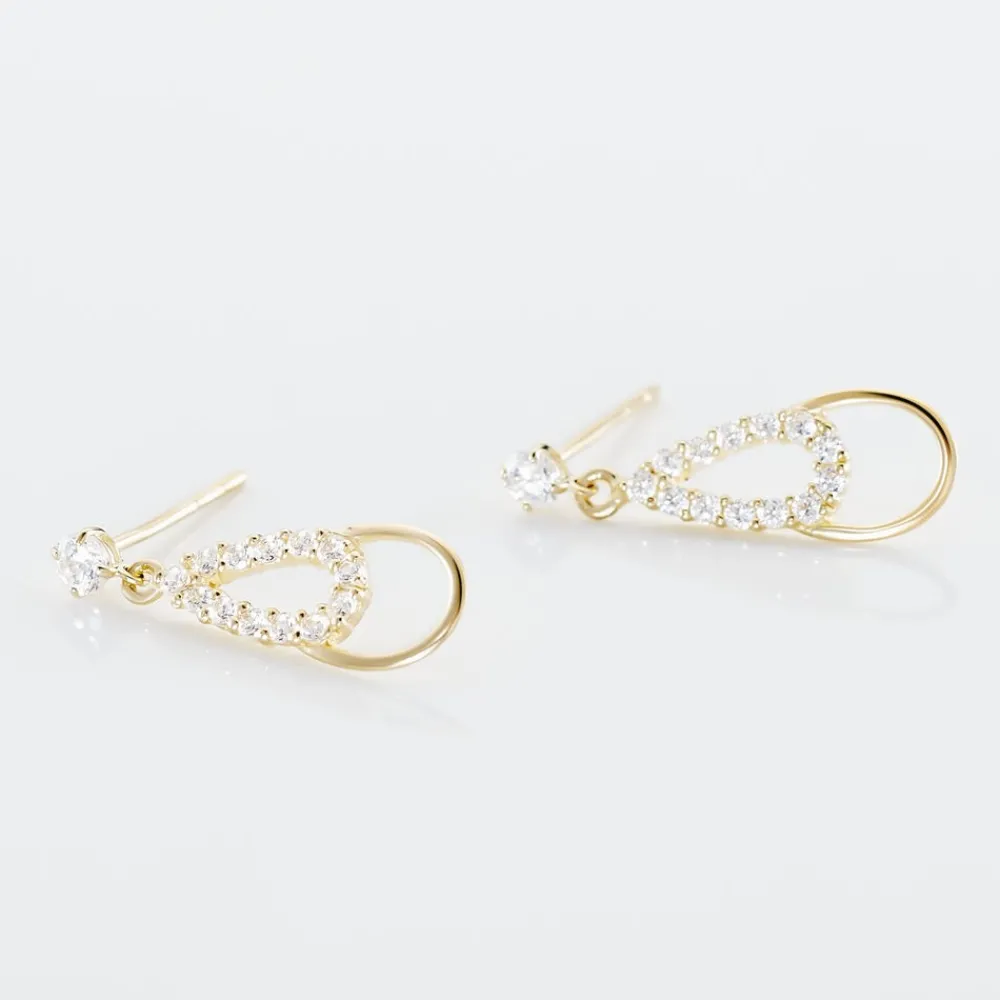 Marc Orian Pendantes|Bijoux Zirconium > Boucles D'oreilles Pendantes Britain Or Jaune Oxyde De Zirconium