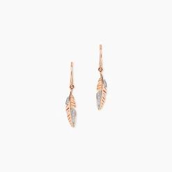 Marc Orian Pendantes|Bijoux Or > Boucles D'oreilles Pendantes Clodie Or Rose Diamant