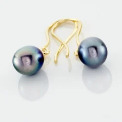 Boucles D'oreilles Pendantes Severiane Or Jaune Perle De Culture