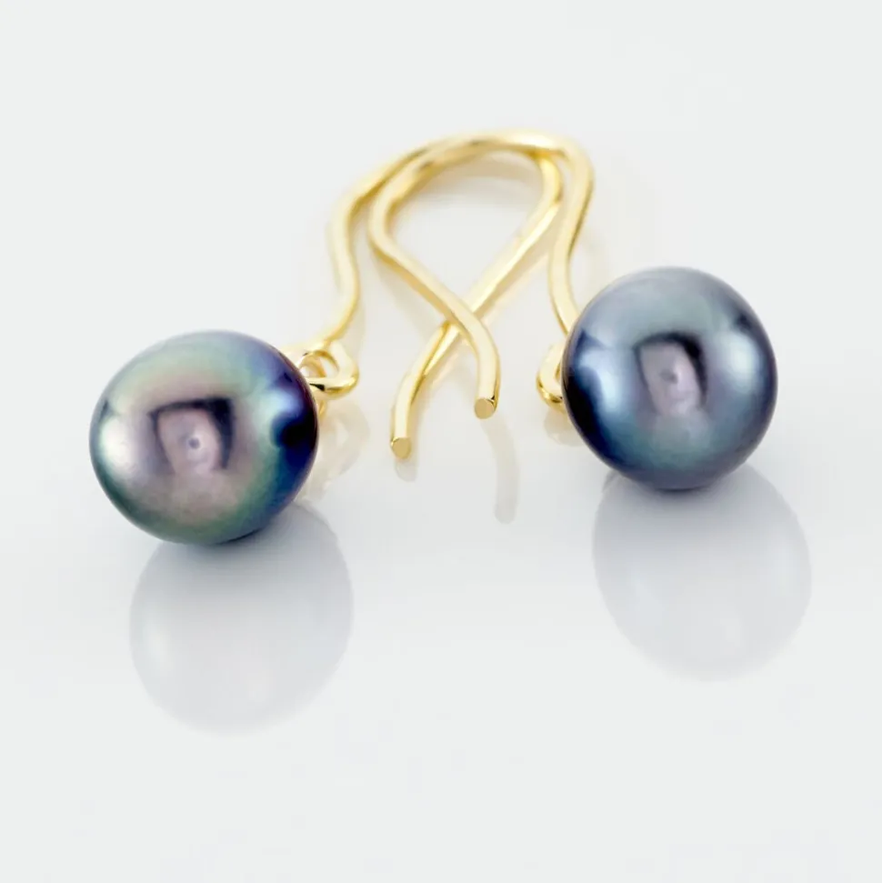 Boucles D'oreilles Pendantes Severiane Or Jaune Perle De Culture