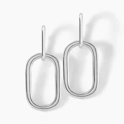 Marc Orian Pendantes|Boucles D'Oreilles Argent > Boucles D'oreilles Pendantes Elfie Argent Blanc