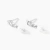 Boucles D'oreilles Pendantes Dua Argent Blanc Perle De Culture Oxyde